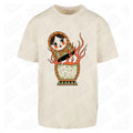 Russian Doll | Oversized Sand T-Shirt - Wrong Crowd Artist merch