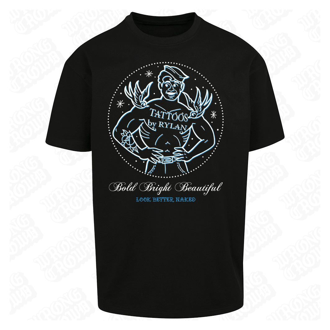 Rylan Logo | Oversized Black T-Shirt - Wrong Crowd Artist merch