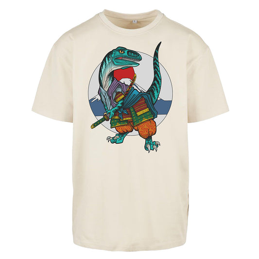 Samurai Raptor | Oversized Sand T-Shirt