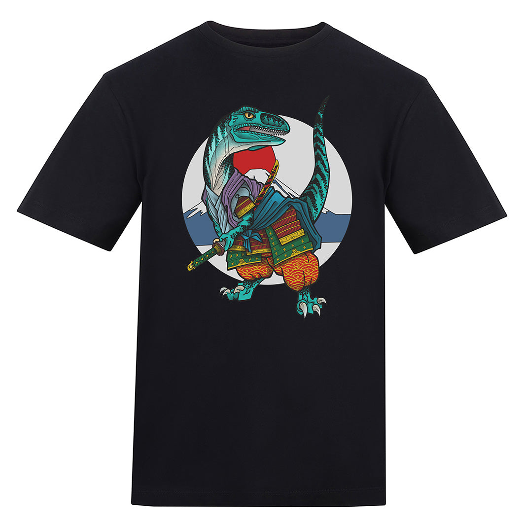 Samurai Raptor | Regular Fit Black T-Shirt