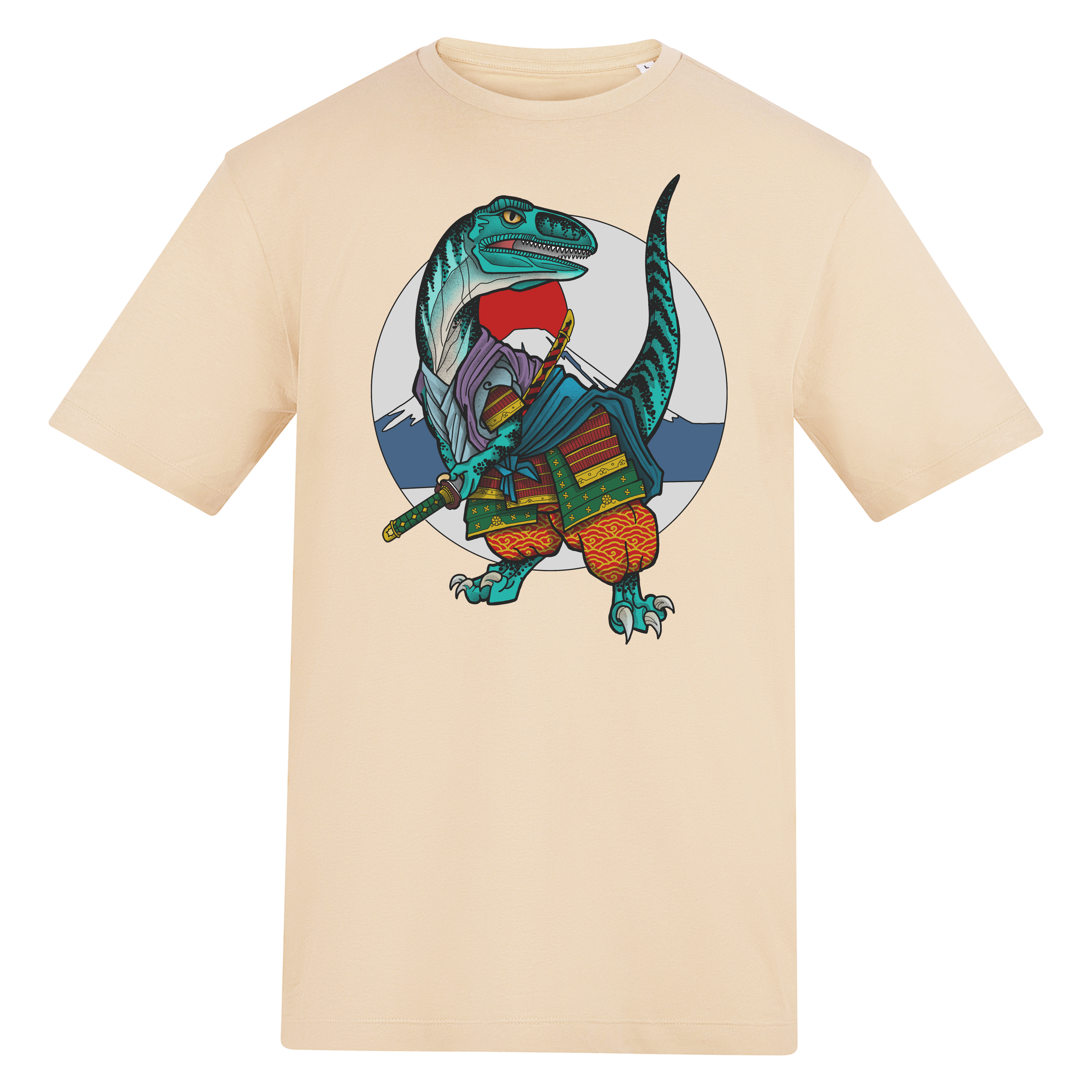 Samurai Raptor | Regular Fit Sand T-Shirt