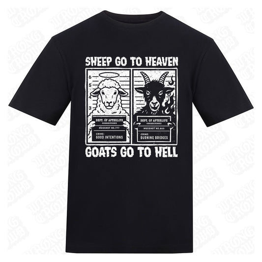 Sheep Go To Heaven  | Regular Fit Black T-Shirt