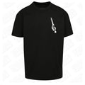 Skull Behind Wall | Oversized Black T-Shirt - Wrong Crowd Artist merch