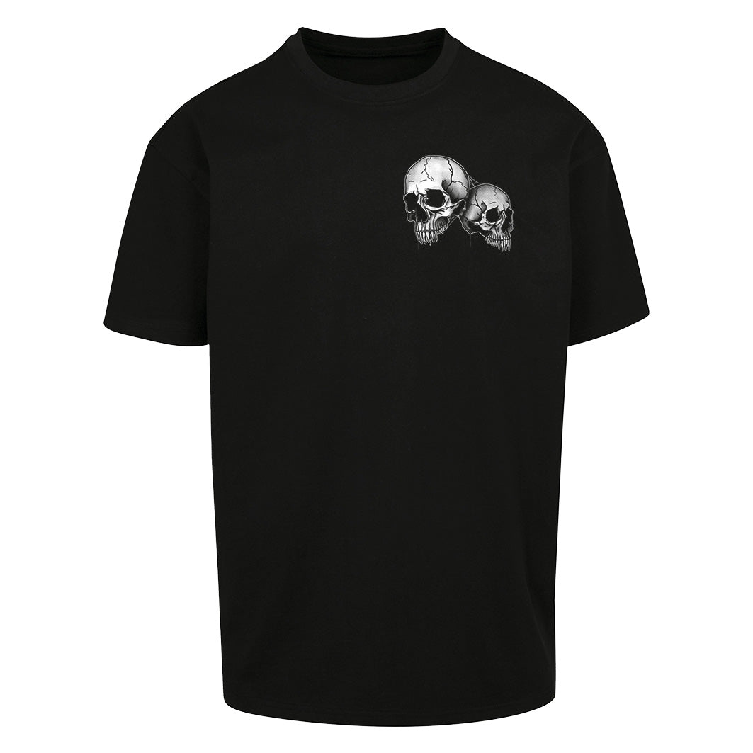 Skull Plant | Oversized Black T-Shirt - Wrong Crowd Artist merch