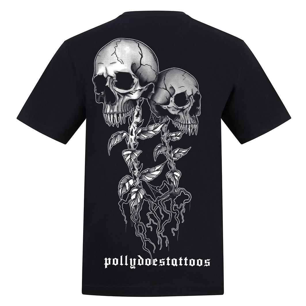 Skull Plant | Regular Fit Black T-Shirt - Wrong Crowd Artist merch