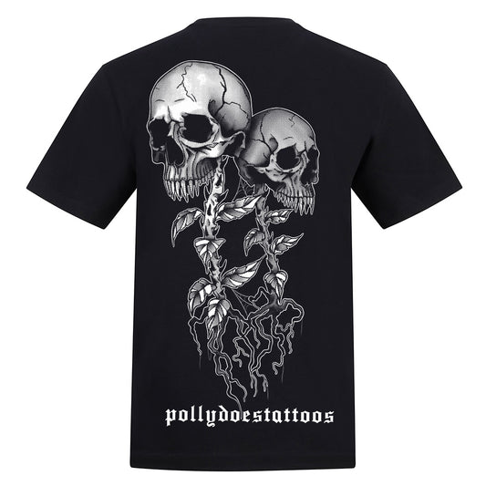 Skull Plant | Regular Fit Black T-Shirt - Wrong Crowd Artist merch
