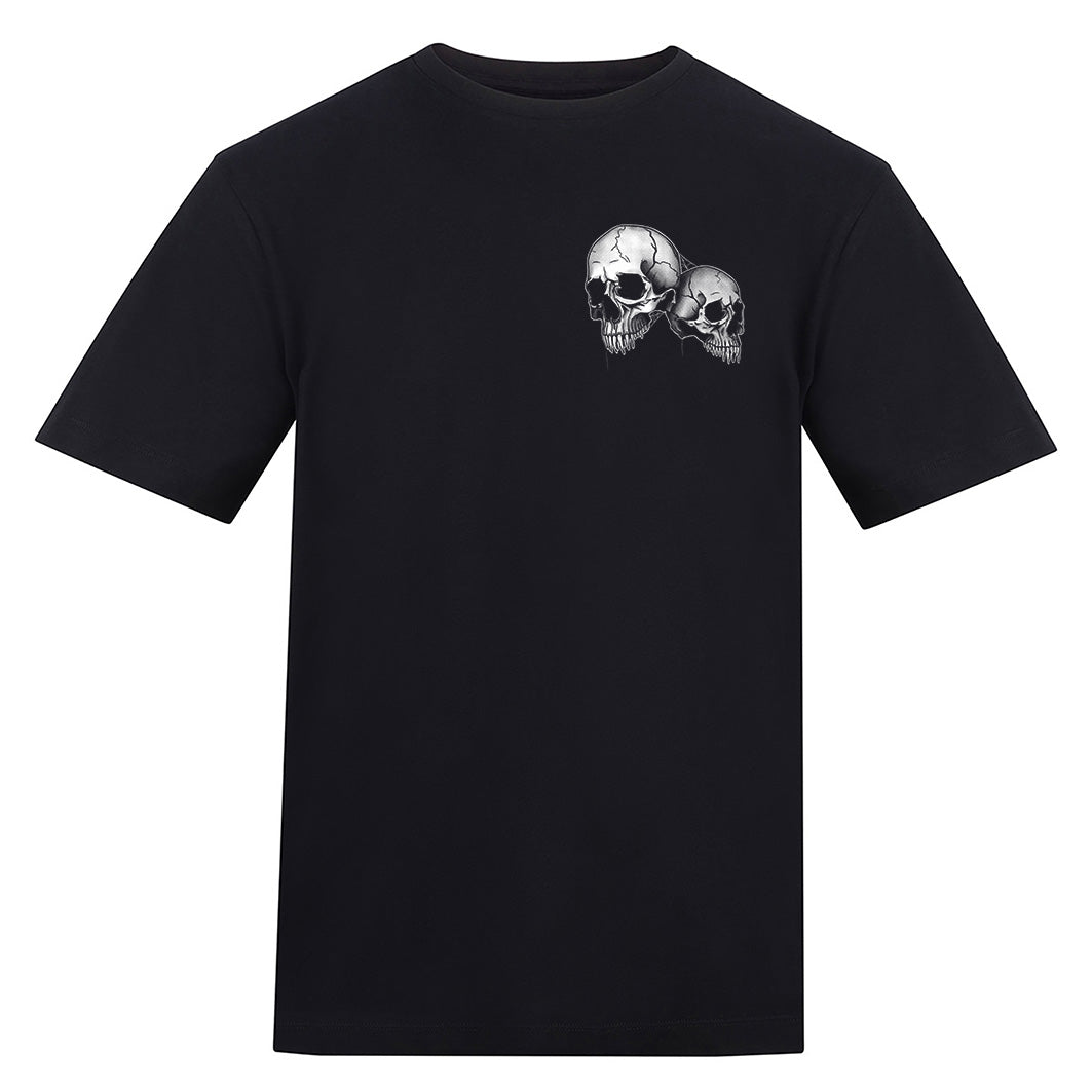 Skull Plant | Regular Fit Black T-Shirt - Wrong Crowd Artist merch