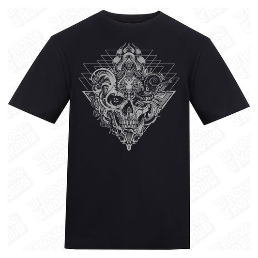 Skull Snake | Regular Fit Black T-Shirt - Wrong Crowd Artist merch