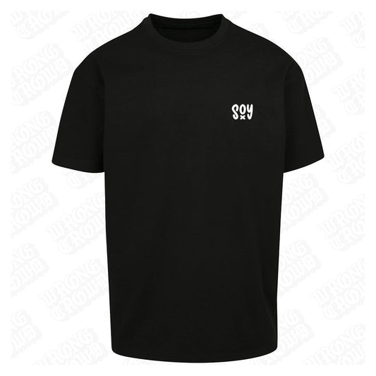 Snow Tiger | Oversized Black T-Shirt - Wrong Crowd Artist merch