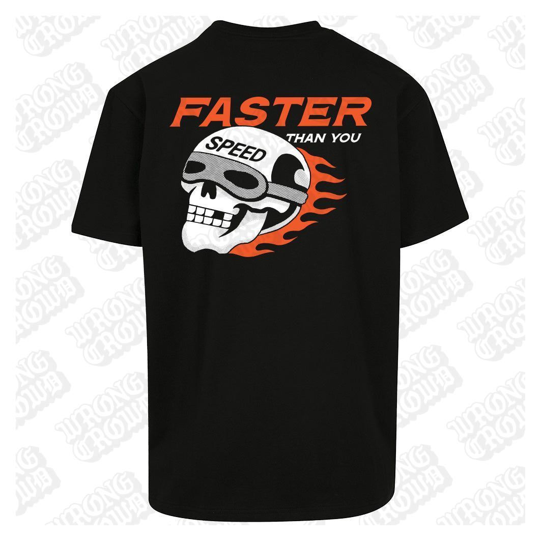 Speed Skull | Oversized Black T-Shirt - Wrong Crowd Artist merch