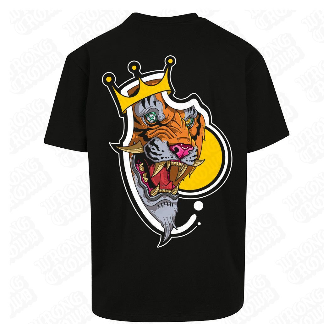 Tiger King | Oversized Black T-Shirt - Wrong Crowd Artist merch