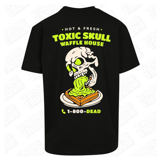 Toxic Skull | Oversized Black T-Shirt - Wrong Crowd Artist merch