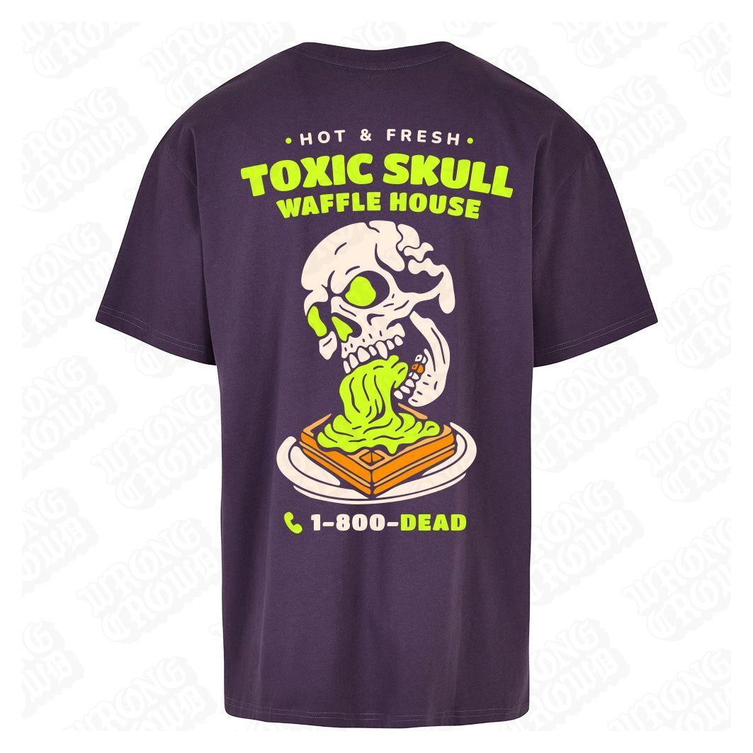 Toxic Skull | Oversized Purple Night T-Shirt - Wrong Crowd Artist merch