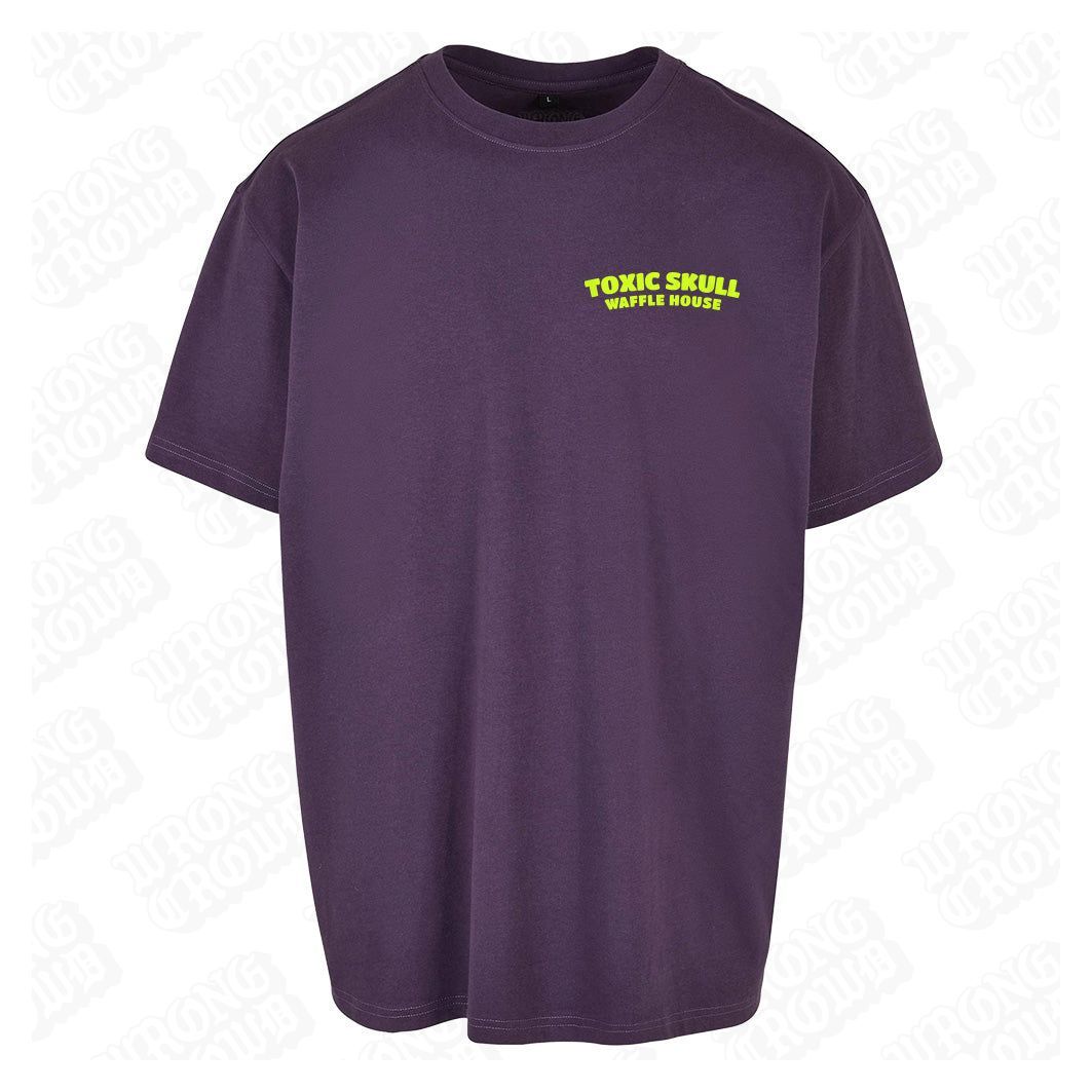 Toxic Skull | Oversized Purple Night T-Shirt - Wrong Crowd Artist merch