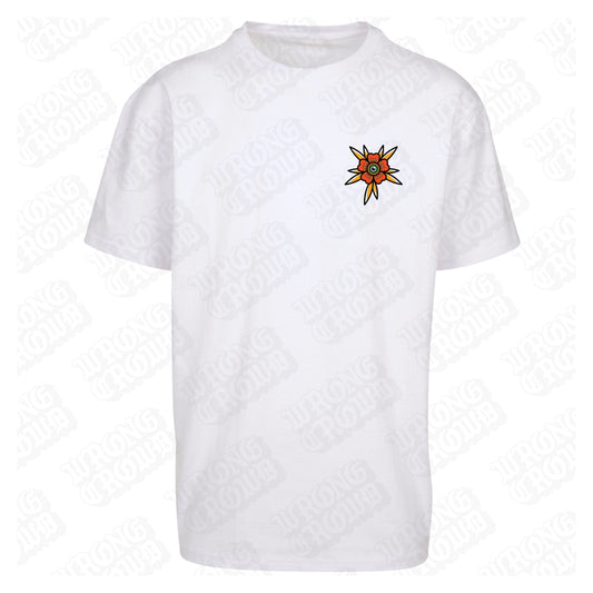 Hannya | Oversized White T-Shirt - Wrong Crowd Artist merch