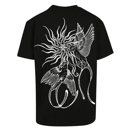 Twin Flight | Oversized Black T-Shirt