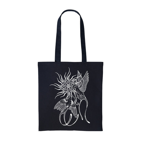 Twin Flight | Black Shopper Tote Bag