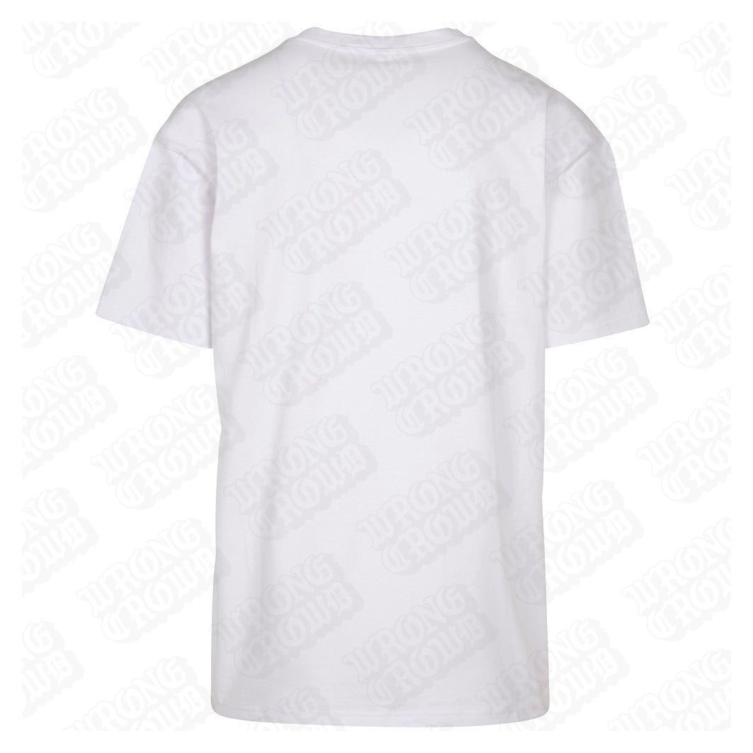 Vintage Anime Girl Pink | Oversized White T-Shirt - Wrong Crowd Artist merch