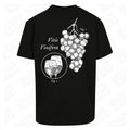 Wine | Oversized Black T-Shirt - Wrong Crowd Artist merch