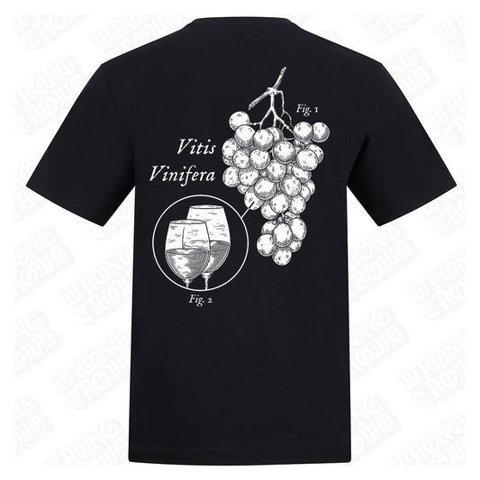 Wine | Regular Fit Black T-Shirt - Wrong Crowd Artist merch
