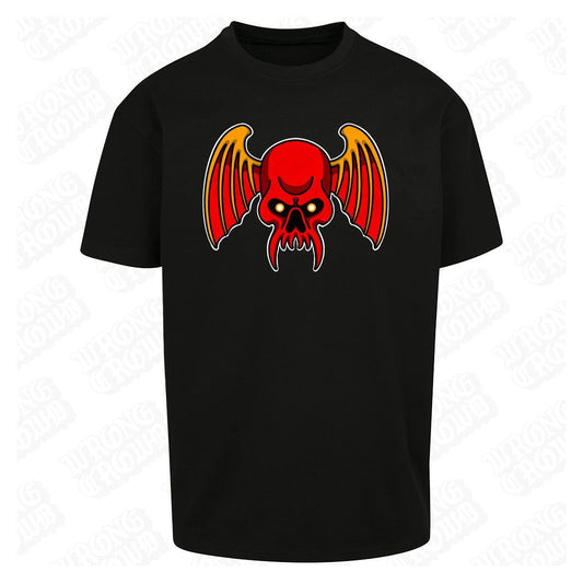 Winged Skull | Oversized Black T-Shirt