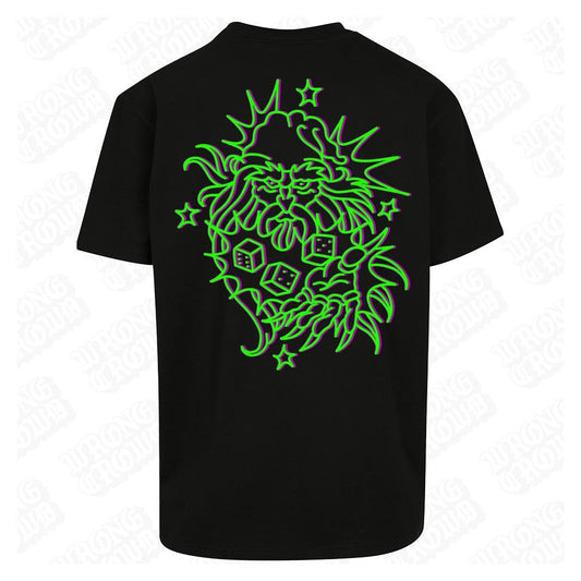 Wizard Dice | Oversized Black T-Shirt - Wrong Crowd Artist merch