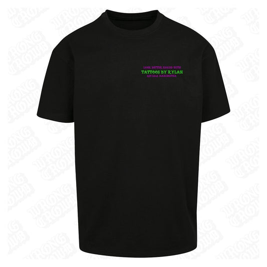 Wizard Dice | Oversized Black T-Shirt - Wrong Crowd Artist merch
