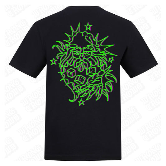 Wizard Dice | Regular Fit Black T-Shirt - Wrong Crowd Artist merch