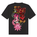 Neon Knight | Black | Breezer 180gsm Oversized T-Shirt - Wrong Crowd Artist merch