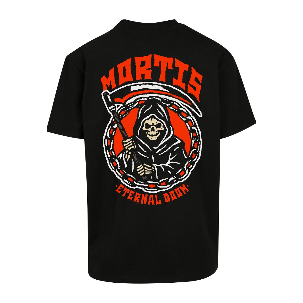 Mortis Reaper | Oversized Black T-Shirt | Black | Dunker 240gsm Oversized T-Shirt