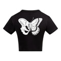 Brittle Butterfly | Black | Vixen Recycled Womens 240gsm Cropped Tee