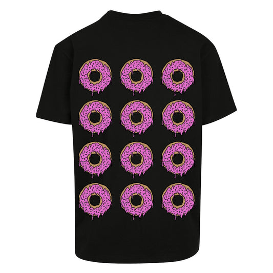 Donut mess with me - Oversized | Black | Oversized T-Shirt