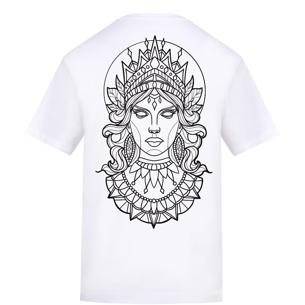 High Priestess Alt Tee | White | Rizzer 150gsm Regular Fit T-Shirt