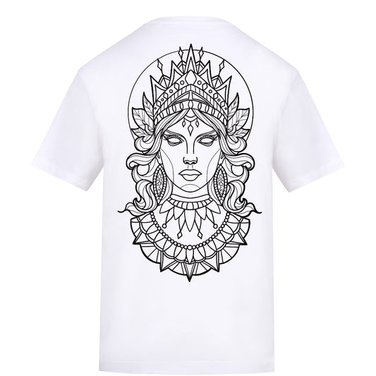 High Priestess Alt Tee | White | Rizzer 150gsm Regular Fit T-Shirt