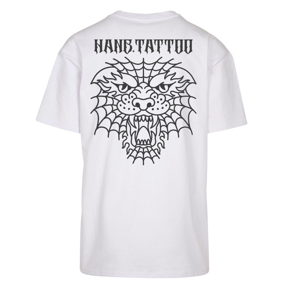 Spidey Tiger | White | Oversized T-Shirt - Wrong Crowd Artist merch