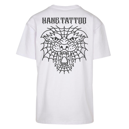 Spidey Tiger | White | Oversized T-Shirt - Wrong Crowd Artist merch