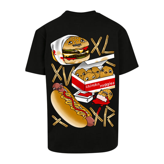 Junk Food/Friends | Black | Dunker 240gsm Oversized T-Shirt
