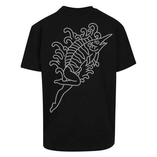 Sexy fish | Black | Oversized T-Shirt - Wrong Crowd Artist merch
