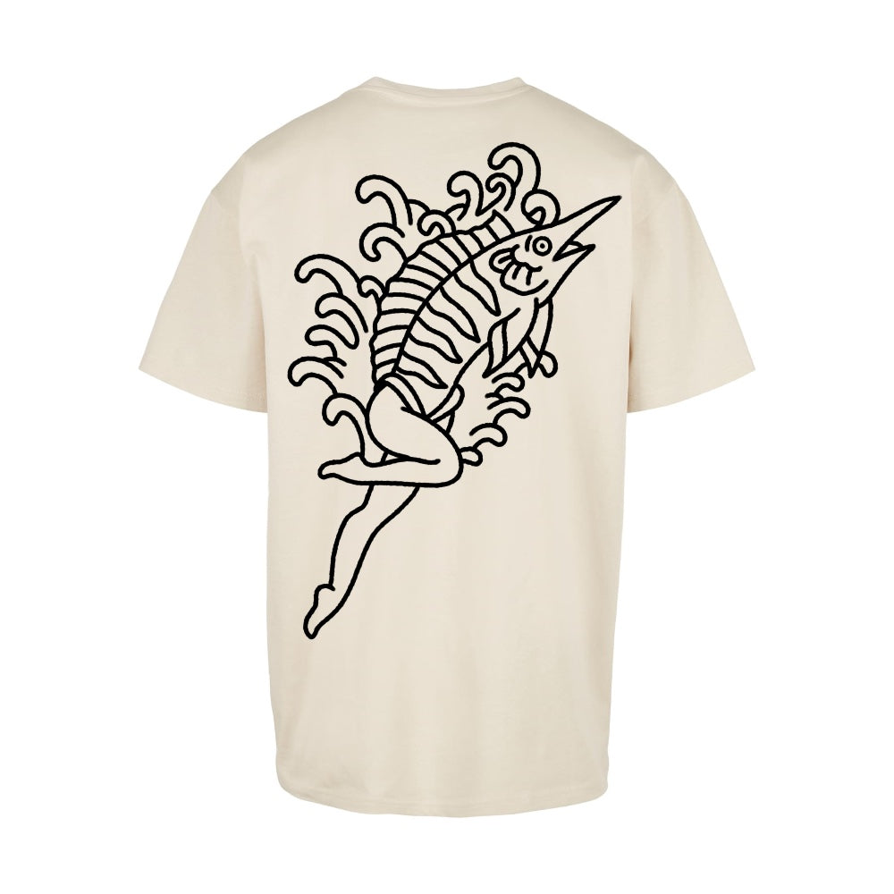 Sexy fish | Sand | Oversized T-Shirt - Wrong Crowd Artist merch