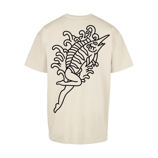 Sexy fish | Sand | Oversized T-Shirt - Wrong Crowd Artist merch