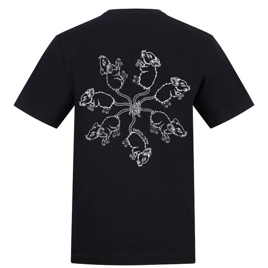 Metal logo ratking back | Black | Duzzer 180gsm Regular Fit T-Shirt