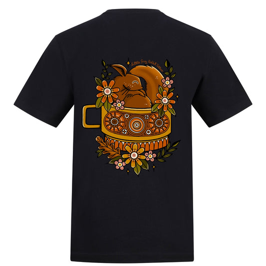 Sleepy Squirrel T-Shirt | Black | Duzzer 180gsm Regular Fit T-Shirt