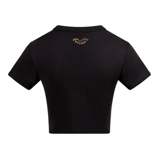 Where Style Meets Magic | Black | Vixen Recycled Womens 240gsm Cropped Tee