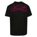 -swirly pink | Black | Oversized T-Shirt