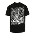 White eagle tee | Black | Dunker 240gsm Oversized T-Shirt - Wrong Crowd Artist merch