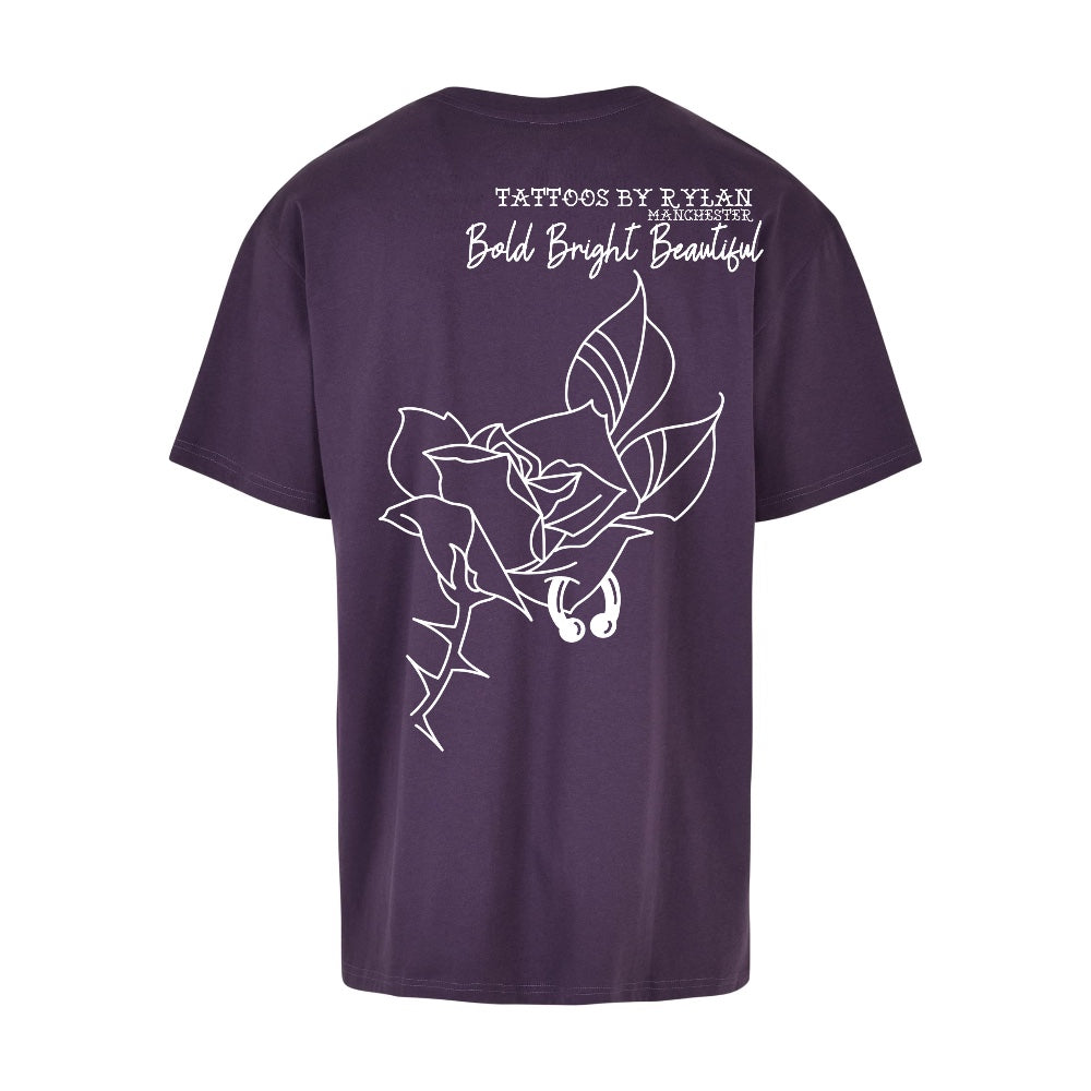 Pierced petal | Purple Night | Dunker 240gsm Oversized T-Shirt - Wrong Crowd Artist merch