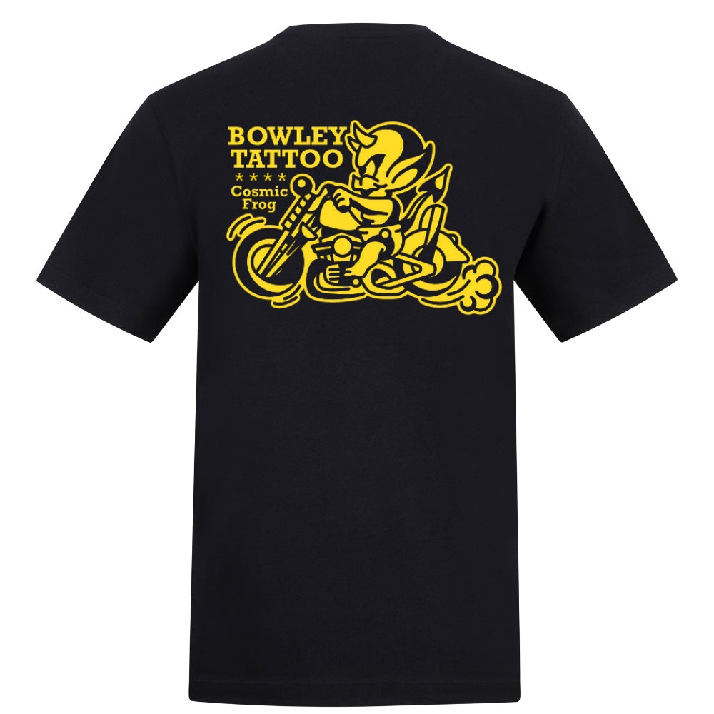 Yellow Speed Demon Tee | Black | Duzzer 180gsm Regular Fit T-Shirt - Wrong Crowd Artist merch