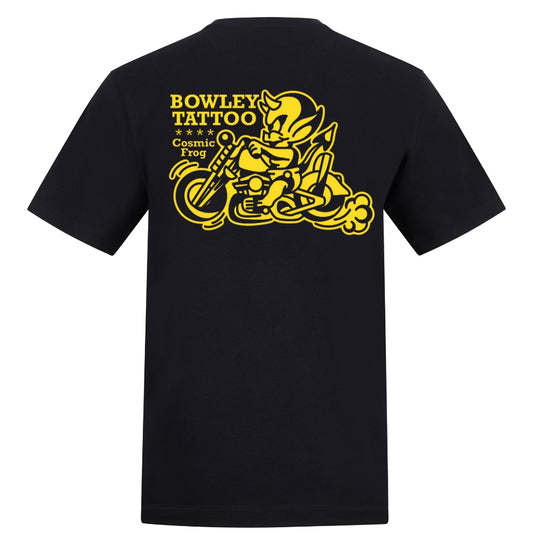 Yellow Speed Demon Tee | Black | Duzzer 180gsm Regular Fit T-Shirt - Wrong Crowd Artist merch