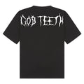 Oversized GODTEETH thorn tshirt | Black | Breezer 180gsm Oversized T-Shirt - Wrong Crowd Artist merch