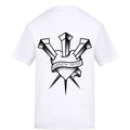 Logo and heart | White | Rizzer 150gsm Regular Fit T-Shirt - Wrong Crowd Artist merch